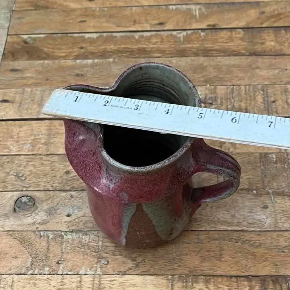 Studio Art Pottery Stoneware Pitcher 7.5